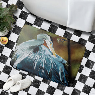 Tapis De Bain Héron bleu