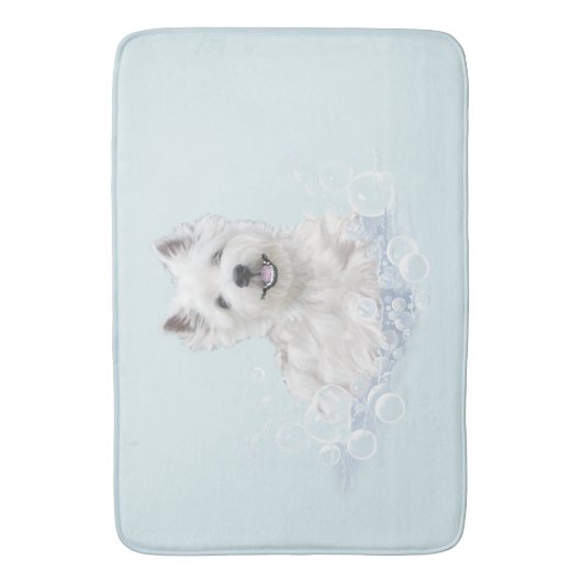 Tapis De Bain Heure de bain Westie (devant Vertical)