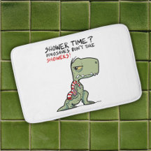 Heure de la douche? Serviette drôle T-Rex Dinosaur