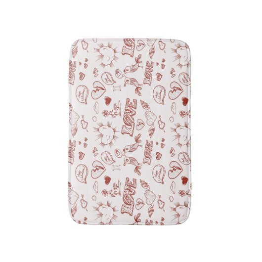 Tapis De Bain Heureuse Sainte-Valentin (Devant (Vertical))