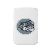 Tapis De Bain heureux Alaskien Malamute Puppy (Devant (Vertical))