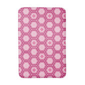 Tapis De Bain Hexagonal Kimono Imprimer, Bourgogne et rose (Devant (Vertical))
