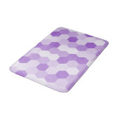 Tapis De Bain Hexagone blanc violet clair moderne (Angle)