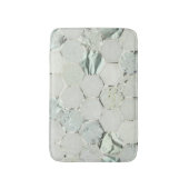 Tapis De Bain Hexagone Mint Green Aqua Marbre Métallique (Devant (Vertical))