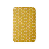 Tapis De Bain Hexagone Motif Hexagon Jaune (Devant (Vertical))