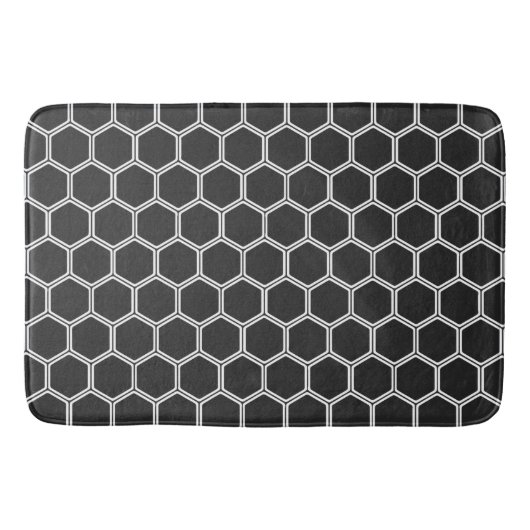 Tapis De Bain Hexagone noir cosmique 1 (Devant)