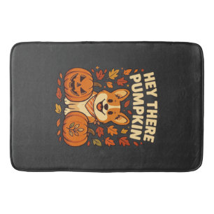Tapis De Bain Hey There Citrouille Corgi Halloween Citrouilles A