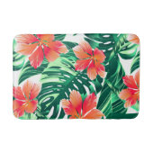 Tapis De Bain Hibiscus à l'orange tropicale (Devant)
