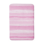 Tapis De Bain Hibiscus aquarelle rayure hawaïenne (Devant (Vertical))