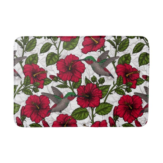 Tapis De Bain Hibiscus et colibris (Devant)
