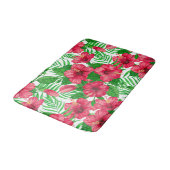 Tapis De Bain Hibiscus et palmiers feuilles (Angle)