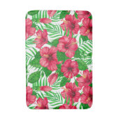 Tapis De Bain Hibiscus et palmiers feuilles (Devant (Vertical))