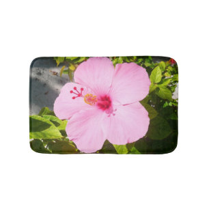 Tapis De Bain Hibiscus rose Fleur tropicale