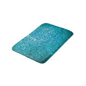 Tapis De Bain Hiéroglyphes égyptiens antiques bleu (Angle)