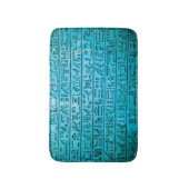 Tapis De Bain Hiéroglyphes égyptiens antiques bleu (Devant (Vertical))