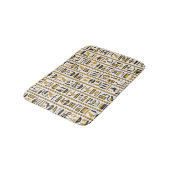 Tapis De Bain Hiéroglyphes égyptiens : Jaune-Noir Sans Seamless. (Angle)