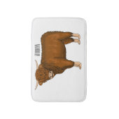 Tapis De Bain Highland cow (Devant (Vertical))