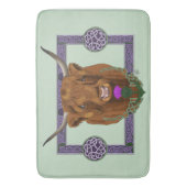 Tapis De Bain Highland Scottish Vache Purple Celple Knot Work (devant Vertical)