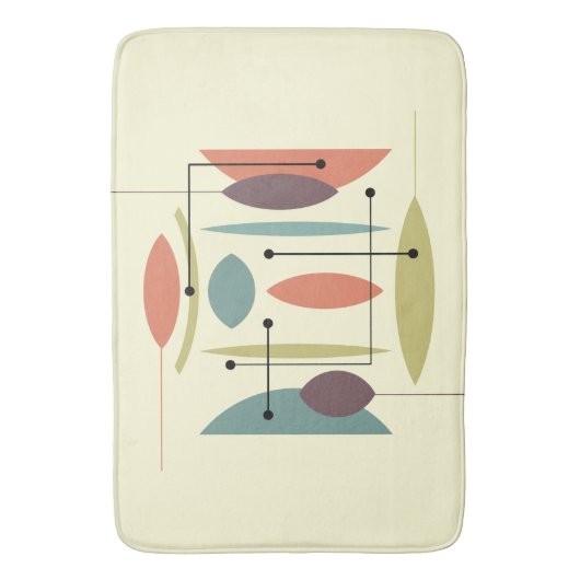 Tapis De Bain Hip atomique rétro Abstraite (devant Vertical)
