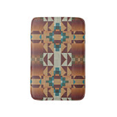 Tapis De Bain Hip Taupe Brown Orange Turquoise Bleu Vert Art Eth (Devant (Vertical))