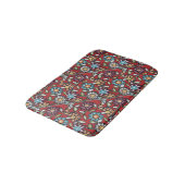 Tapis De Bain hippie fleurs super rouge (Angle)