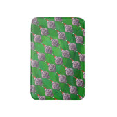 Tapis De Bain Hippo à Santa Hat Motif sur vert (Devant (Vertical))