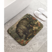 Tapis De Bain Hippo botanique vintage