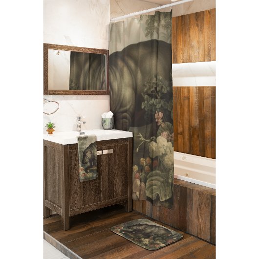 Tapis De Bain Hippo botanique vintage