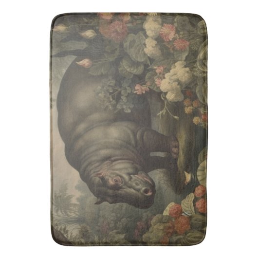 Tapis De Bain Hippo botanique vintage (devant Vertical)