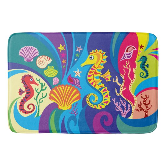 Tapis De Bain Hippocampe nautique (Devant)