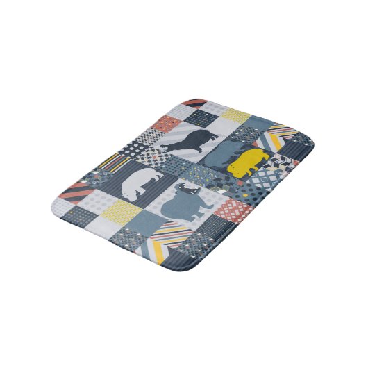 Tapis De Bain Hippopotame à feuilles (Angle)