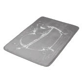 Tapis De Bain Hippopotame dans le bain amusant Illustration gris (Angle)