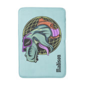 Tapis De Bain Hipster T-Rex personnalisé nom et nattes de bain c (Devant (Vertical))