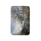 Tapis De Bain Hiver Bayou Trees Paysage Aquarelle Peinture (Devant (Vertical))