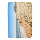 Tapis De Bain Hiver Beach Scène Bain Mat (devant Vertical)