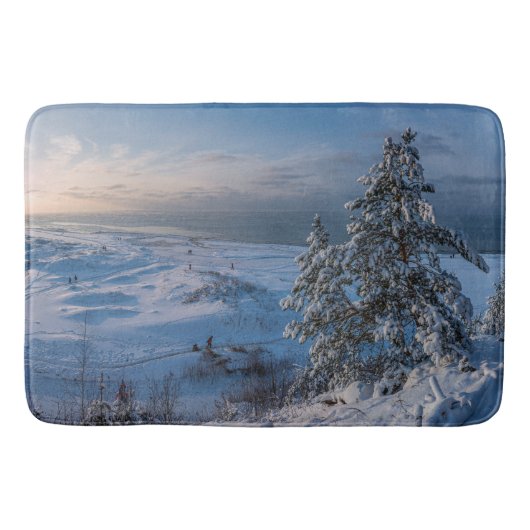 Tapis De Bain Hiver neigeux Côte balte (Devant)