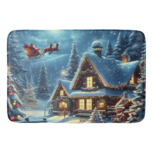 Tapis De Bain Hiver/Père Noël/Noël/Neige