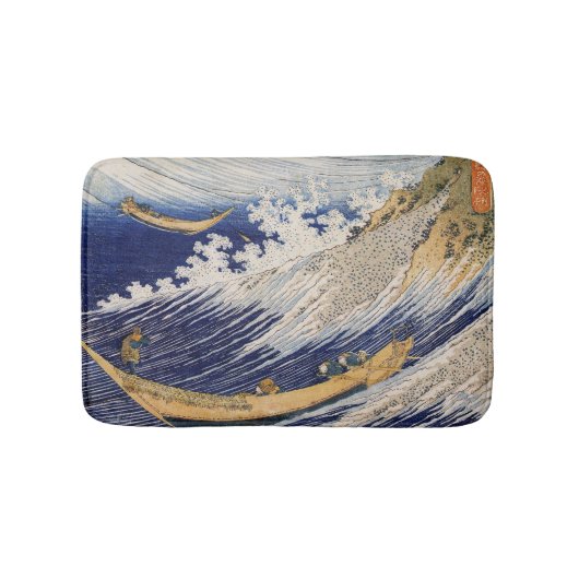 Tapis De Bain Hokusai Ocean Waves Sea Boats (Devant)