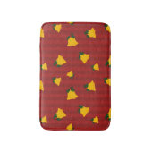Tapis De Bain Holiday Red Gold Stripe Bells Christmas (Devant (Vertical))