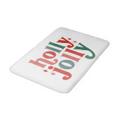 Tapis De Bain Holly Jolly - Typographie des Fêtes Rétro (Angle)