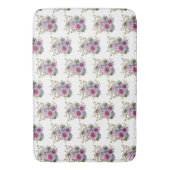 Tapis De Bain Hollyhocks and Blue Flowers with Bumble BEES (devant Vertical)