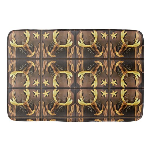 Tapis De Bain Homard Abstrait (Devant)