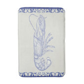 Tapis De Bain Homard bleu Beach Life sur crème (Devant (Vertical))