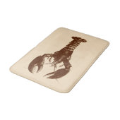 Tapis De Bain Homard Brown foncé sur beige clair (Angle)