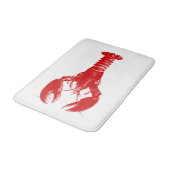 Tapis De Bain Homard rouge profond sur blanc (Angle)