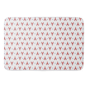 Tapis De Bain Homard Shacking Up Coastal Preppy Americana