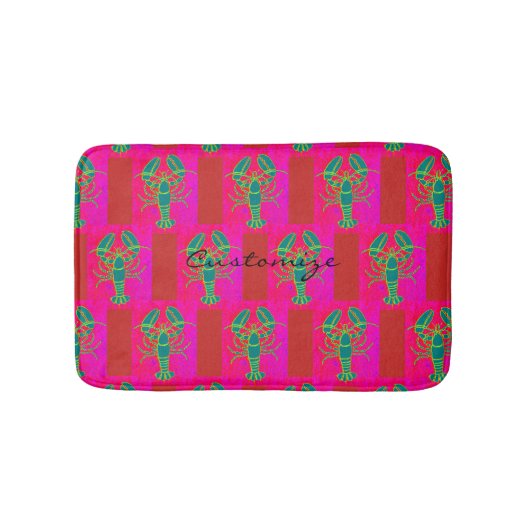 Tapis De Bain homard vert Thunder_Cove rose (Devant)