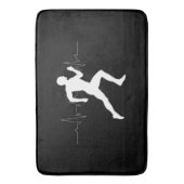 Tapis De Bain Homme Coureurs Silhouette HeartBeat Line (devant Vertical)