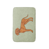 Tapis De Bain Hongrois Vizsla mignonne Pointer Chien debout Vert (Devant (Vertical))