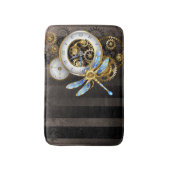 Tapis De Bain Horloge à vapeur avec libellule mécanique (Devant (Vertical))